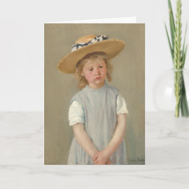 Tarjeta Mary Cassatt - Niño en un Gorra de paja