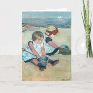 Tarjeta Mary Cassatt - Niños jugando en la playa