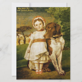 Tarjeta Mary Fox Con Su Perro De Puntero Español (G.F. Wat