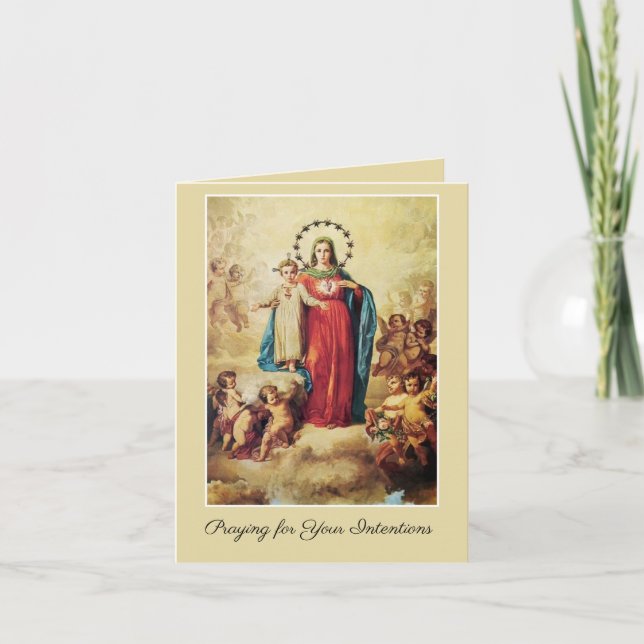 Tarjeta Mary Queen of Heaven Angels