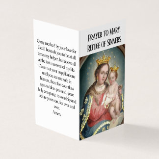 Tarjeta Mary, Refuge of Sinners Prayer Card