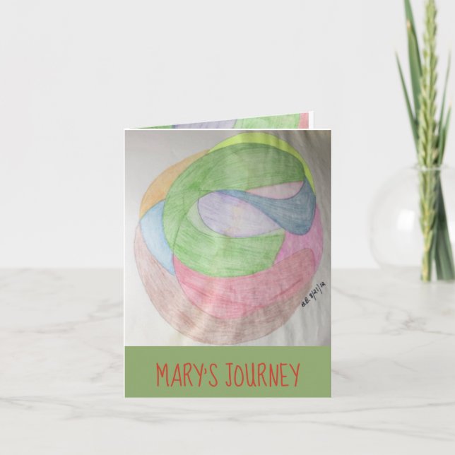 Tarjeta Mary's Journey, Jesus Birth, Christmas (Anverso)