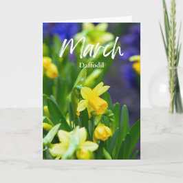 Tarjeta Marzo Nacimiento Amarillo Daffodil Mes Flower Cump