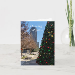 Tarjeta Más allá del árbol de Navidad de Dallas