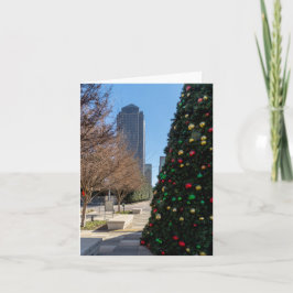 Tarjeta Más allá del árbol de Navidad de Dallas