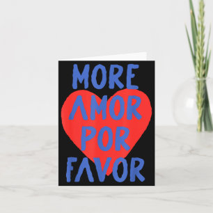Tarjeta Más Amor R Favor Corazón Rojo Lindo Amor Español C