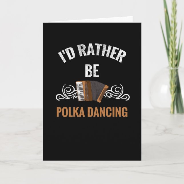 Tarjeta Más bien bailar con polka | Música de baile de pol (Anverso)