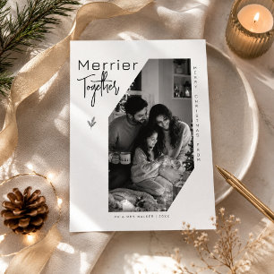 Tarjeta Más Feliz Juntos Foto Creativa de Navidad de Fami