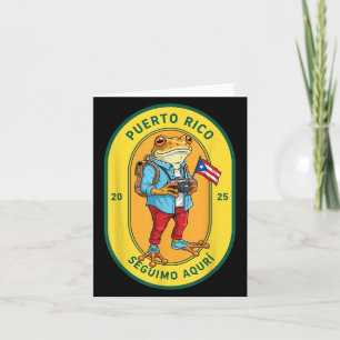 Tarjeta Más Fotos Puerto Rico Bandera Boricua Funny Sapo C