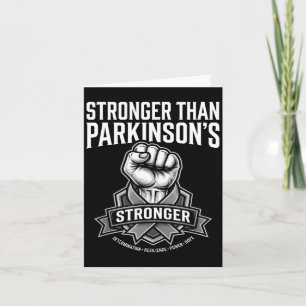 Tarjeta Más fuerte que la conciencia de parkinson puño lev