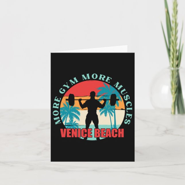 Tarjeta Más Gimnasio Más Músculos Bodybuilding Venice Beac (Anverso)