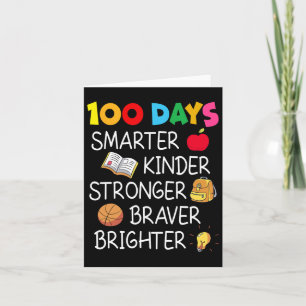 Tarjeta Más Inteligentes Y Más Fuertes 100 Días De Escuela