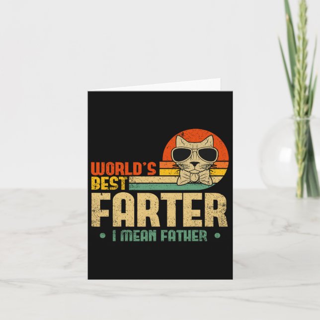 Tarjeta Más lejos del mundo me refiero al Día de los Padre (Anverso)