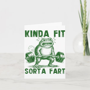 Tarjeta Más o Menos en Forma Fart Gracioso Rana Flatulenci
