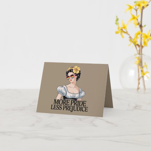 Tarjeta Más Orgullo Menos Prejuicio Orgullo de Aliado Orgu (flor amarilla)