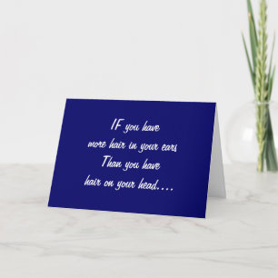 TARJETA MÁS PELO EN LOS OÍDOS QUE EN EL DESEO DE CUMPLEAÑO