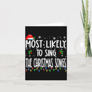 Tarjeta Más Probable Cantar Las Canciones De Navidad Navid