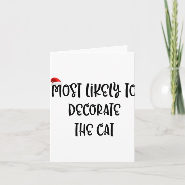 Tarjeta Más Probable De Decorar Al Gato 2  (Anverso)