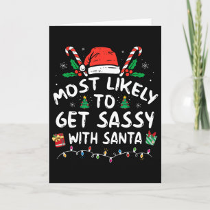 Tarjeta Más Probable De Encontrarse Con Santa Navidad Coin