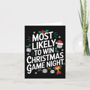 Tarjeta Más Probable De Ganar Noche De Juegos De Navidad F