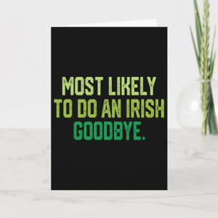 Tarjeta Más Probable De Hacer Un Adiós Irlandés 1