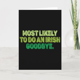 Tarjeta Más Probable De Hacer Un Adiós Irlandés 2 
