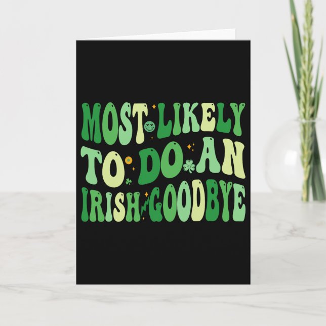 Tarjeta Más Probable De Hacer Un Adiós Irlandés 8  (Anverso)