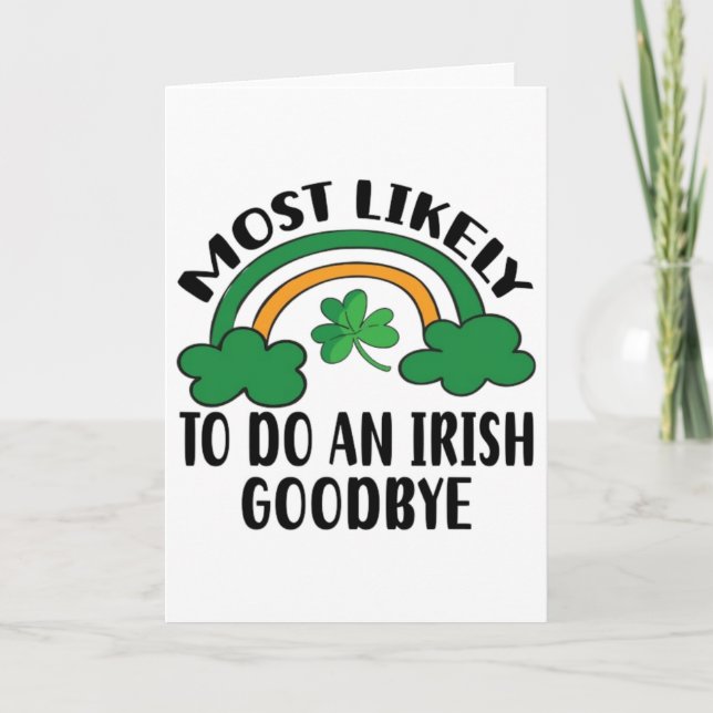 Tarjeta Más Probable De Hacer Un Irish Good5  (Anverso)