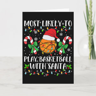 Tarjeta Más Probable De Jugar Sketll Con Santa Navidad Fu