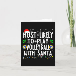 Tarjeta Más Probable De Jugar Voleibol Con La Familia De S