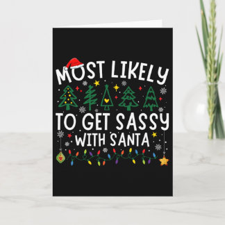Tarjeta Más Probable De Obtener Sy Con Santa Coincidente N