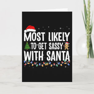 Tarjeta Más Probable De Obtener Sy Con Santa Divertida Fam