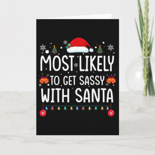 Tarjeta Más Probable De Obtener Sy Con Santa Divertida Fam