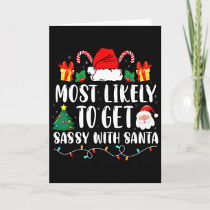 Tarjeta Más Probable De Obtener Sy Con Santa Divertida Fam