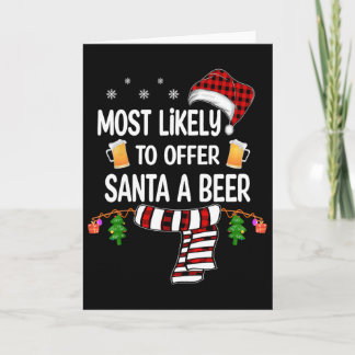 Tarjeta Más Probable De Ofrecer A Santa Una Cerveza Divert