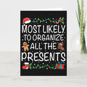 Tarjeta Más Probable De Organizar Todos Los Regalos Famili