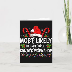 Tarjeta Más Probable De Tomar El Taller De Santa Navidad