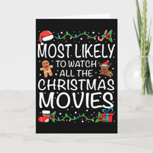 Tarjeta Más Probable De Ver Películas De Navidad Familia C