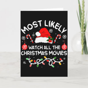 Tarjeta Más Probable De Ver Todas Las Películas De Navidad
