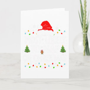 Tarjeta Más Probable Dormir Durante La Navidad Divertida N