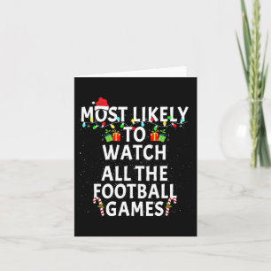 Tarjeta Más probable es ver a los Navidades de fútbol fami