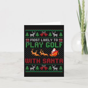 Tarjeta Más Probable Para Jugar Al Golf Con Navidades De S