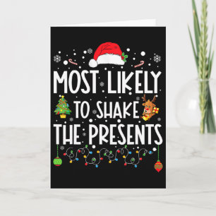 Tarjeta Más Probable Que Agite Los Regalos Familiares Coin