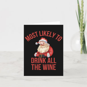 Tarjeta Más Probable Que Beba Todo El Vino Familia Roja Ch