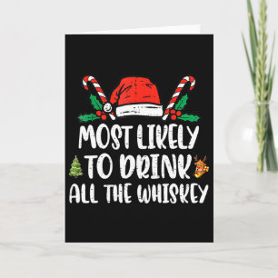 Tarjeta Más Probable Que Beba Todo El Whisky Familia Navid