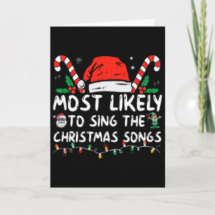 Tarjeta Más Probable Que Cante Las Canciones De Navidad Na