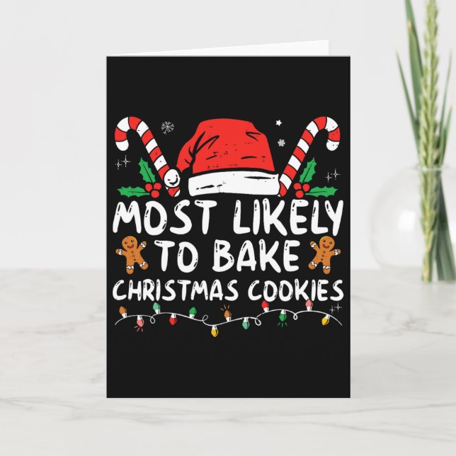 Tarjeta Más Probable Que Compre Galletas De Navidad (Anverso)
