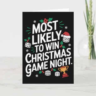 Tarjeta Más Probable Que Gane Noche de Juegos de Navidad F
