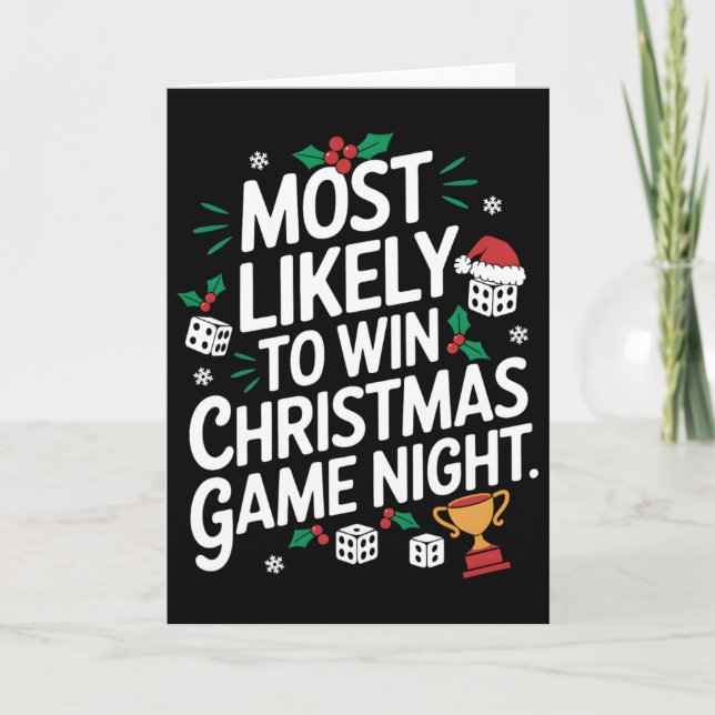 Tarjeta Más Probable Que Gane Noche de Juegos de Navidad F (Anverso)