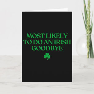 Tarjeta Más Probable Que Haga Un Adiós Irlandés Divertido 